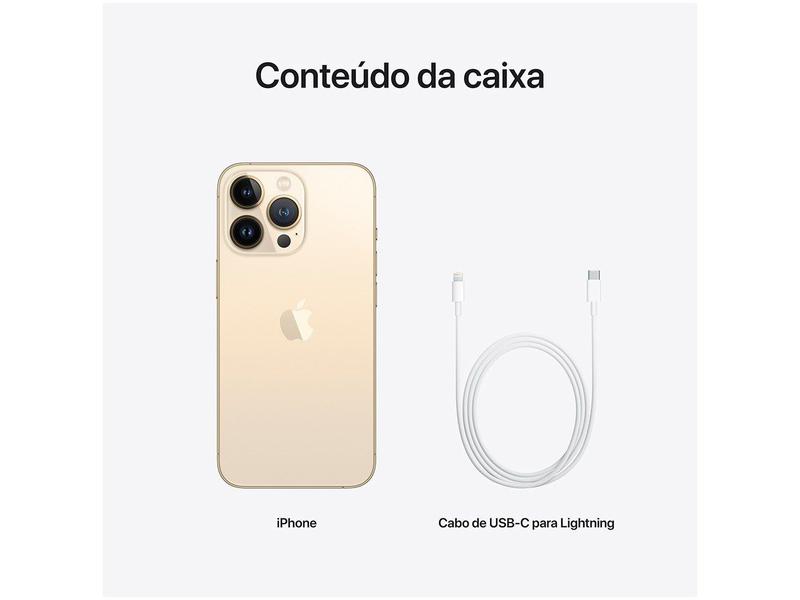 iPhone 13 Pro Apple 128GB Gold Desbloqueado - MLVC3BZ/A - iPhone